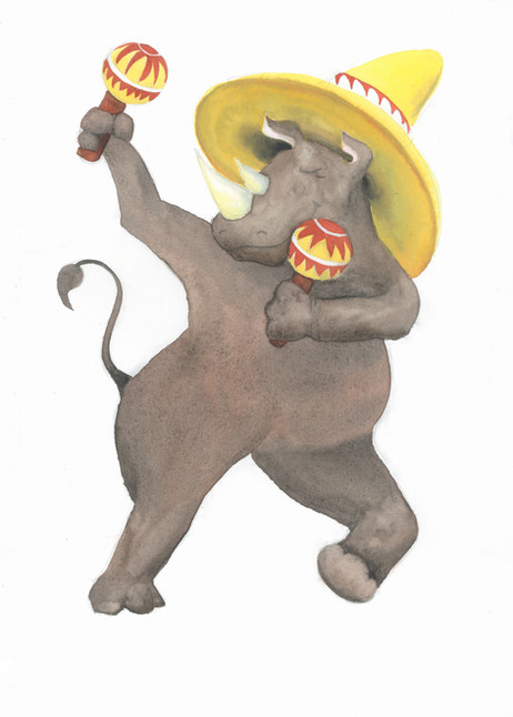 Dancing rhinoceros